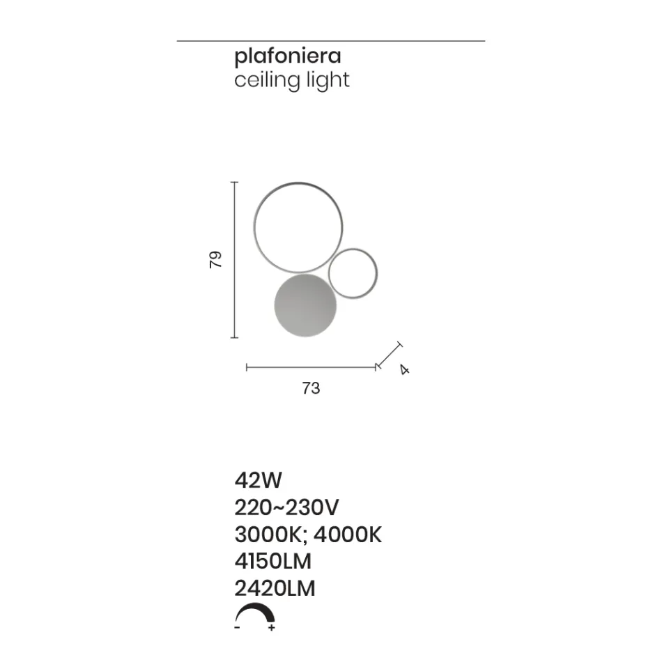 Wandlampe aus lackiertem Metall mit LED Modernes Design - Punto Viadurini