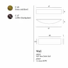 Wandlampe aus Messing und Stahl Ø49xh.10xsp.9 cm Blandine Viadurini