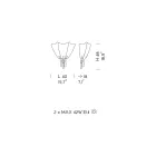 Bernsteinfarbene Wandlampe aus Venedig-Glas Made in Italy - Fabiana Viadurini