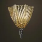 Bernsteinfarbene Wandlampe aus Venedig-Glas Made in Italy - Fabiana Viadurini