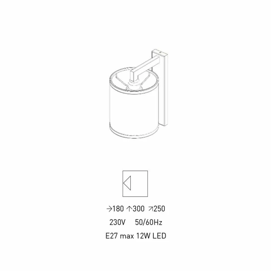 Moderne Metallwandlampe mit Leinenlampenschirm Made in Italy - Bali Viadurini