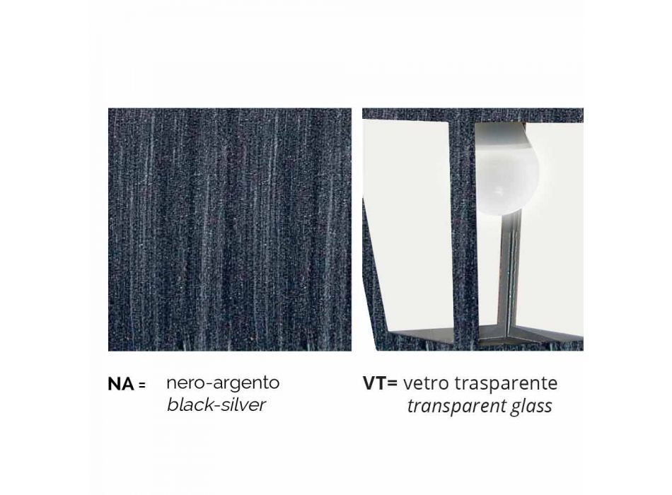 Wandleuchte für klassische Outdoor made in Italy, Kristel Aluminium Viadurini