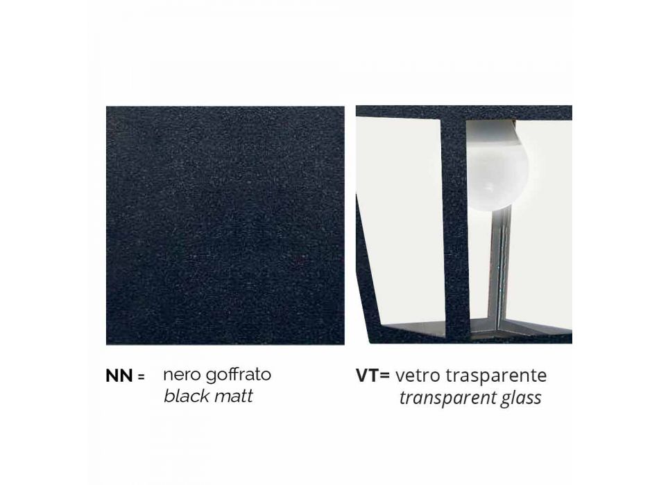 Außenwandleuchte aus Aluminium hergestellt in Italien, Kristel Viadurini