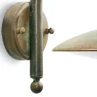 Vintage-Wandleuchte aus Messing und Klarglas für den Außenbereich – Drache Viadurini