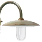 Vintage-Wandleuchte aus Messing und Klarglas für den Außenbereich – Drache Viadurini