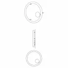 Moderne runde Wandleuchte aus Polyethylen Made in Italy - Slide Giotto Viadurini