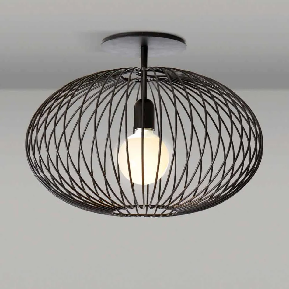 Moderne Deckenlampe aus lackiertem Stahl, Ø48xH 35 cm, Heila Viadurini