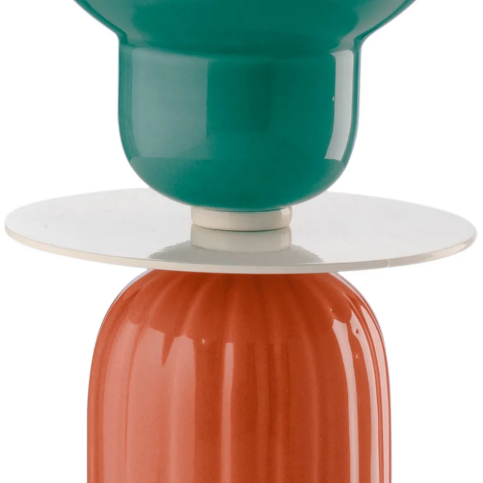 Hohe Tischlampe aus Keramik in 2 Farben, hergestellt in Italien – Berimbau Viadurini