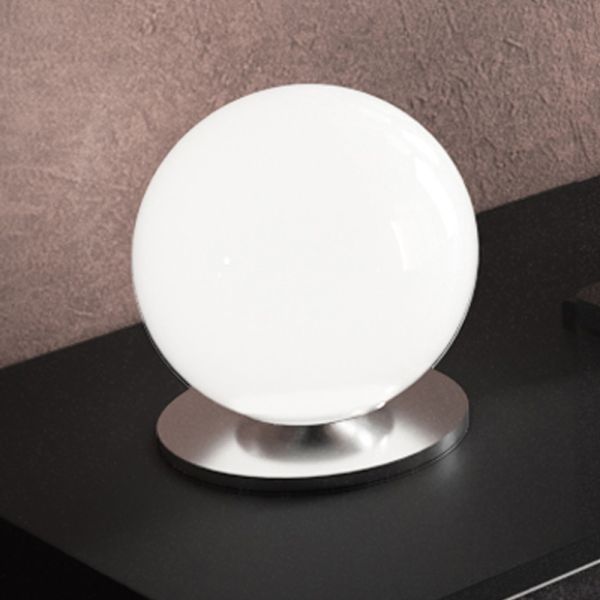 Artisan tischlampe aus geblasenem weißem venezianischem glas - snow