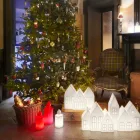 Weiß oder Rot leuchtende Kerze Tischlampe Design von Slide - Fiammetta Viadurini