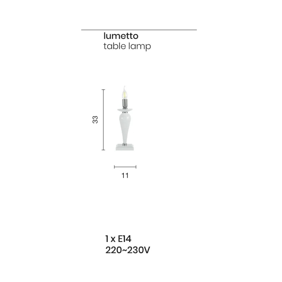 Klassische Tischlampe aus handgefertigtem italienischem Glas und goldenem Metall - Oliver Viadurini