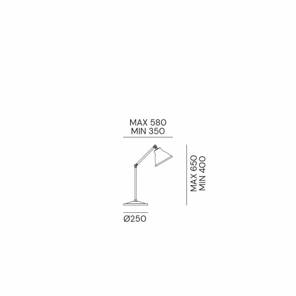 Tischlampe mit Gelenk aus Messing und Eisen Vintage Design - Loft von Il Fanale Viadurini