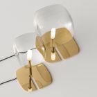 Tischlampe mit glänzender Metallstruktur Made in Italy - Donatina Viadurini