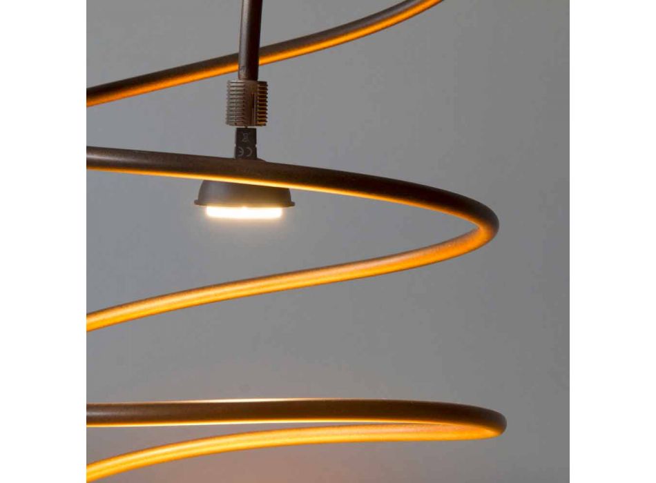 Design Tischlampe in Kupfer brüniert Effekt Made in Italy - Fusillo