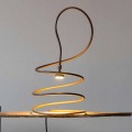 Design Tischlampe in Kupfer brüniert Effekt Made in Italy - Fusillo
