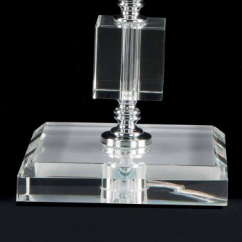 Design Tischlampe in Ivy Glas und Kristall, made in Italy