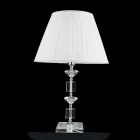 Design Tischlampe in Ivy Glas und Kristall, made in Italy Viadurini