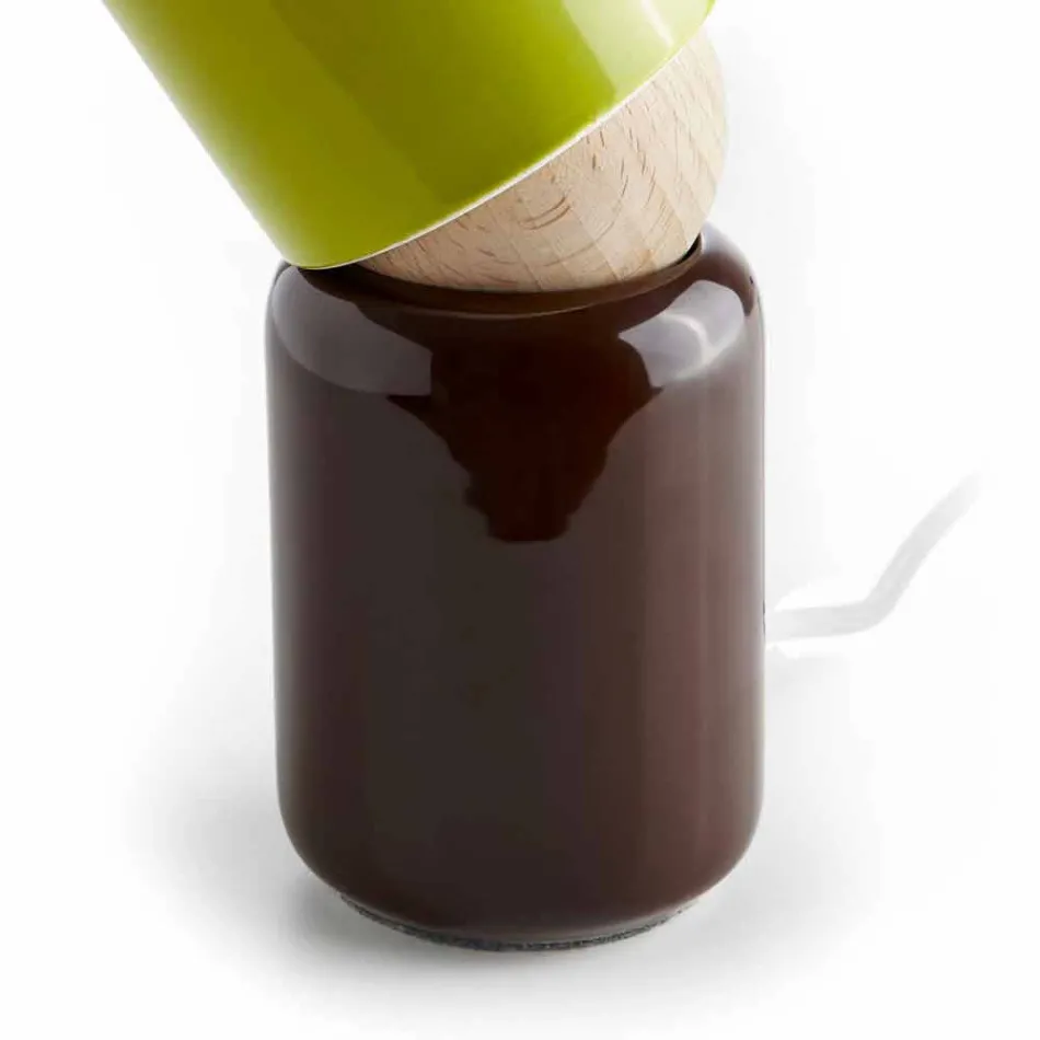 Keramische Tischlampe im modernen Design, hergestellt in Italien, Asien Viadurini