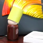 Keramische Tischlampe des modernen Designs hergestellt in Italien Asien Viadurini