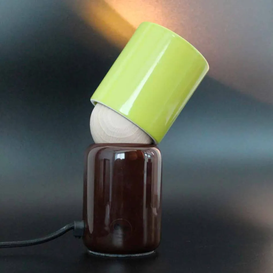 Keramische Tischlampe des modernen Designs hergestellt in Italien Asien Viadurini