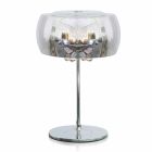 Modernes Design Tischlampe aus Glas und verchromtem Metall - Cambria Viadurini