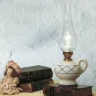 Vintage Design Tischlampe aus handbemalter Keramik - Pompeji Viadurini