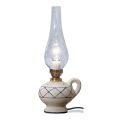 Vintage Design Tischlampe aus handbemalter Keramik - Pompeji