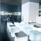 Tisch- und Stehlampe Slide White heller Würfel aus Italien Viadurini