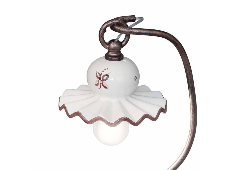 Country handdekorierte Tischlampe aus Keramik - Rom