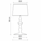 Tischlampe aus weißem Keramik- und Leinenlampenschirm 2 Abmessungen - Cadabra Viadurini