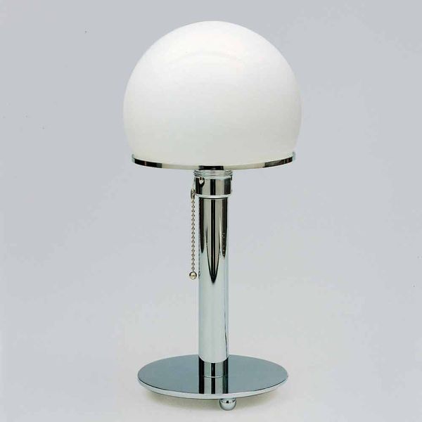 Tischlampe aus opaline mit chromstruktur made in italy - toronto
