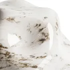 Tischlampe aus dunklem Messing und Steinglas, hergestellt in Italien – Bottega Viadurini