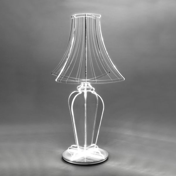 Tischlampe aus lasermarkiertem pmma, hergestellt in italien – moana