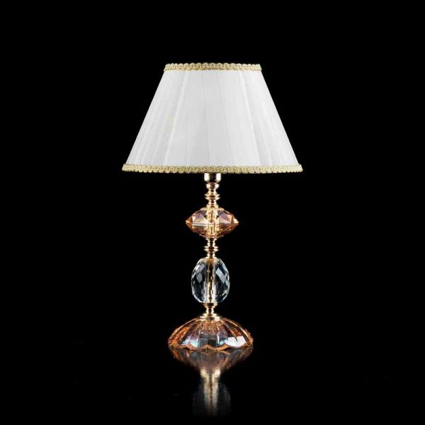 Tischlampe aus glas und kristall belle, hergestellt in italien