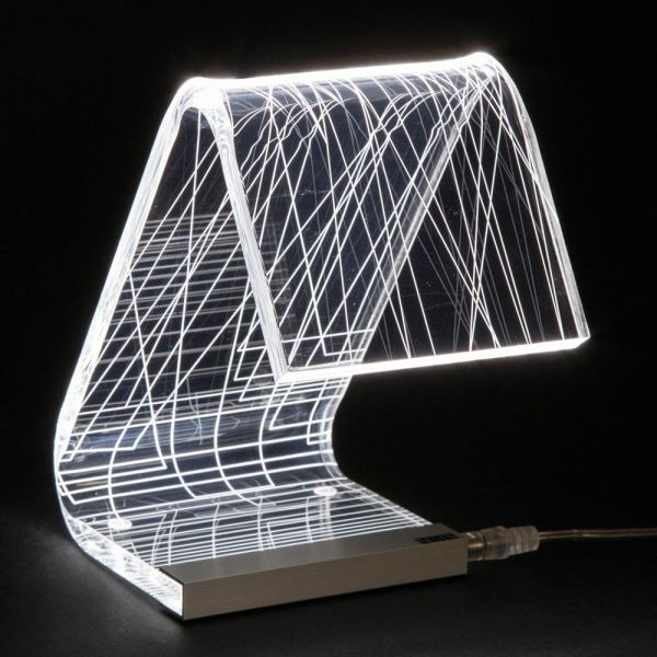 Tischlampe led kristall acryl gefaltet laser dekor - possett