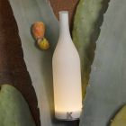 Led Tischlampe in weißem Milchglas Modernes Design - Flasche Viadurini