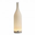 Led Tischlampe in weißem Milchglas Modernes Design - Flasche