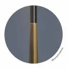 Moderne Tischlampe aus Metall, Holz und Organza Made in Italy - Boom Viadurini