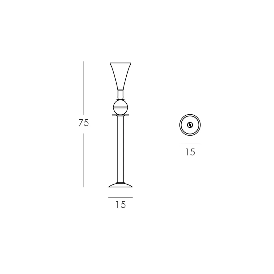 Mehrfarbige Tischlampe Slide Carmen aus Aluminium, hergestellt in Italien Viadurini