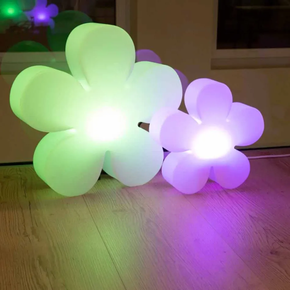 Modernes Design Blumentisch oder Stehlampe aus weißem Kunststoff - Fiorestar Viadurini