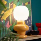 Tischlampe aus Keramik und Glas, hergestellt in Italien – Capocabana Viadurini