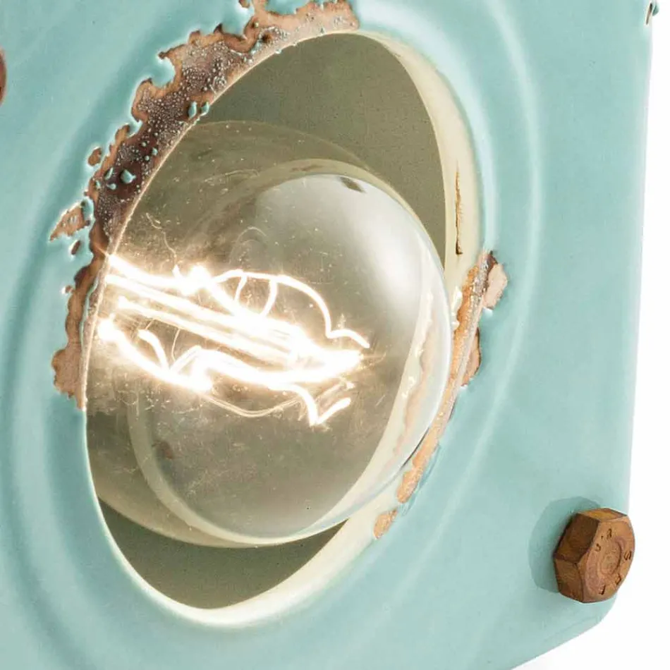 Industriestil Tischlampe aus Keramik und Eisen Valerie Viadurini