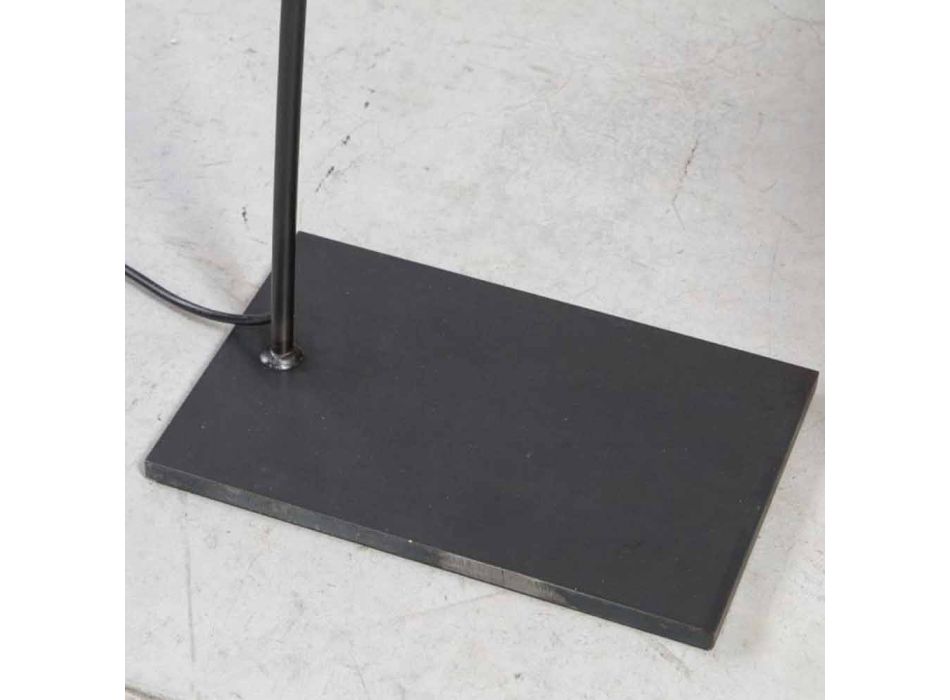 Artisan Design Stehlampe aus schwarzem Eisen Made in Italy - Curva Viadurini