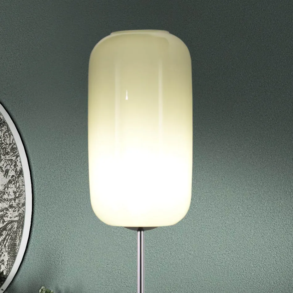 Stehlampe aus mundgeblasenem venezianischem Glas - Bambus Viadurini