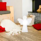 Weiße Stehleuchte E27, LED oder Solar Angel Modernes Design - Angelostar Viadurini