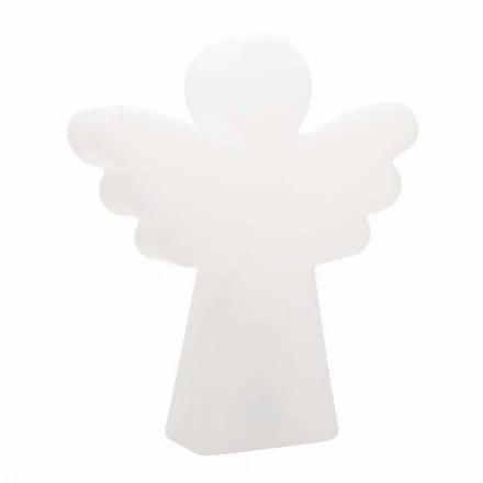 Weiße Stehleuchte E27, LED oder Solar Angel Modernes Design - Angelostar Viadurini