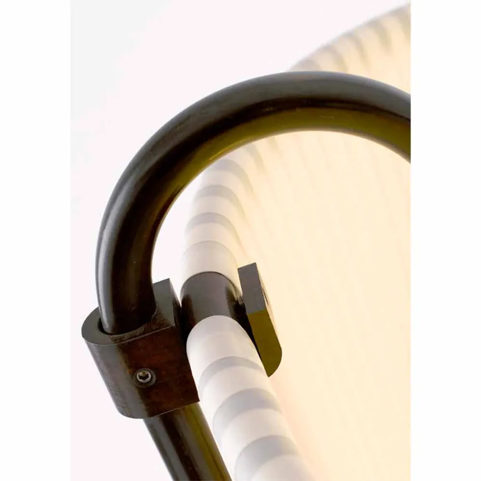 Stehlampe aus Messing und Gewebe Hua Hika Viadurini