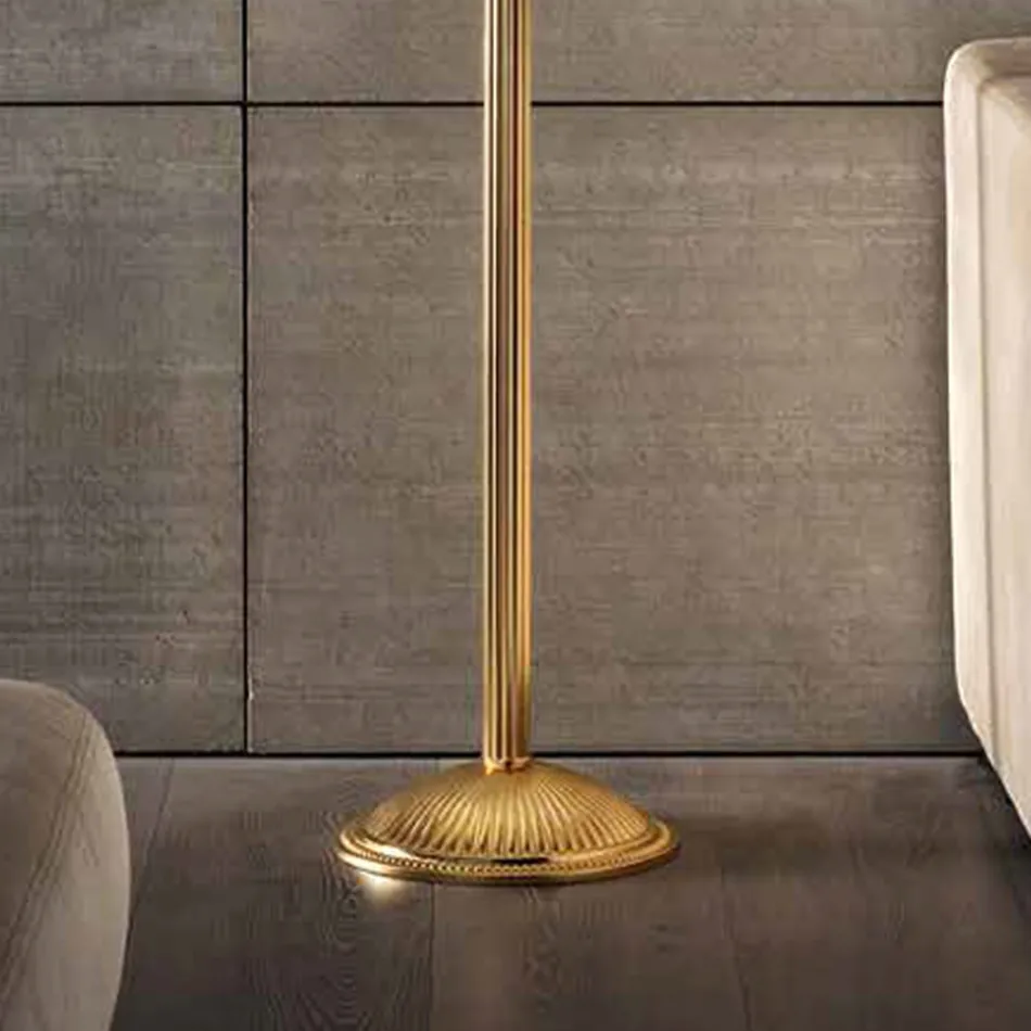 Klassische Stehlampe aus Porzellan und luxuriösem mundgeblasenem Glas - Eteria Viadurini