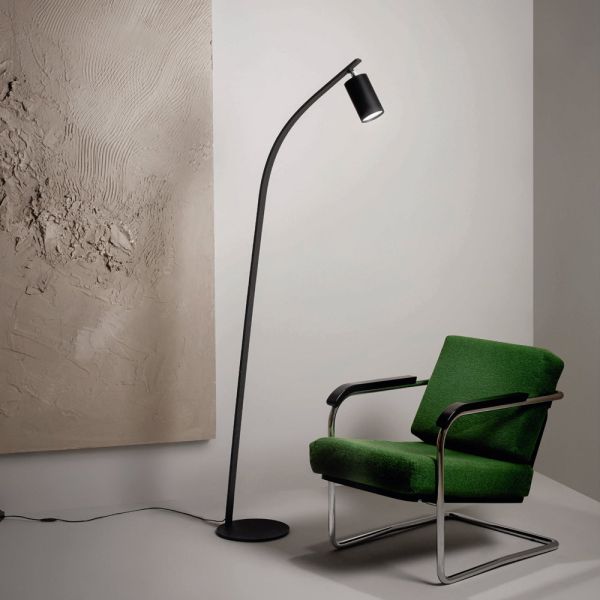 Stehlampe mit verstellbarem strahler und zweitem licht auf der rückseite – kampfer