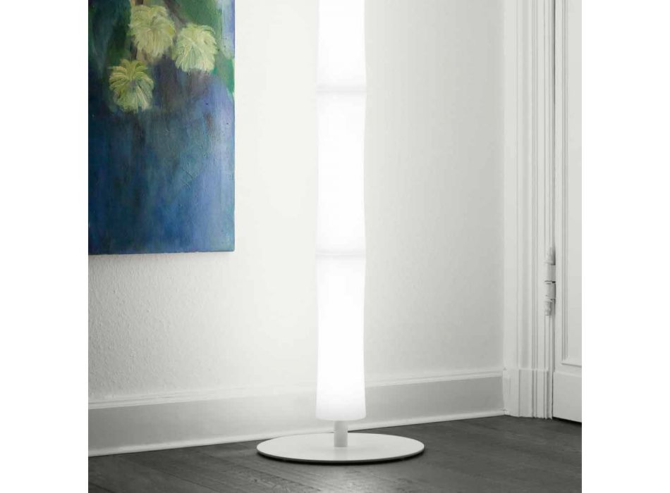 Stehlampe mit Lampenschirm aus weißem Polyethylen Made in Italy - Asturien Viadurini
